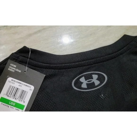 Under Armour Men's Camo Training Vent Short Sleeve Shirt Large Black - Picture 6 of 10